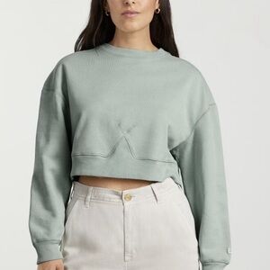 Everlane Organic Cotton Cropped Crewneck Sweatshirt